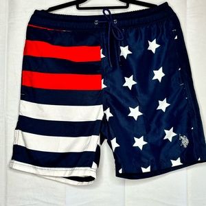 US Polo American Flag Swim Shorts
